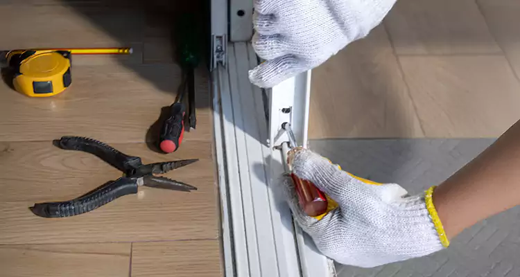 Backyard Sliding Door Track Repair in Lakeside, FL